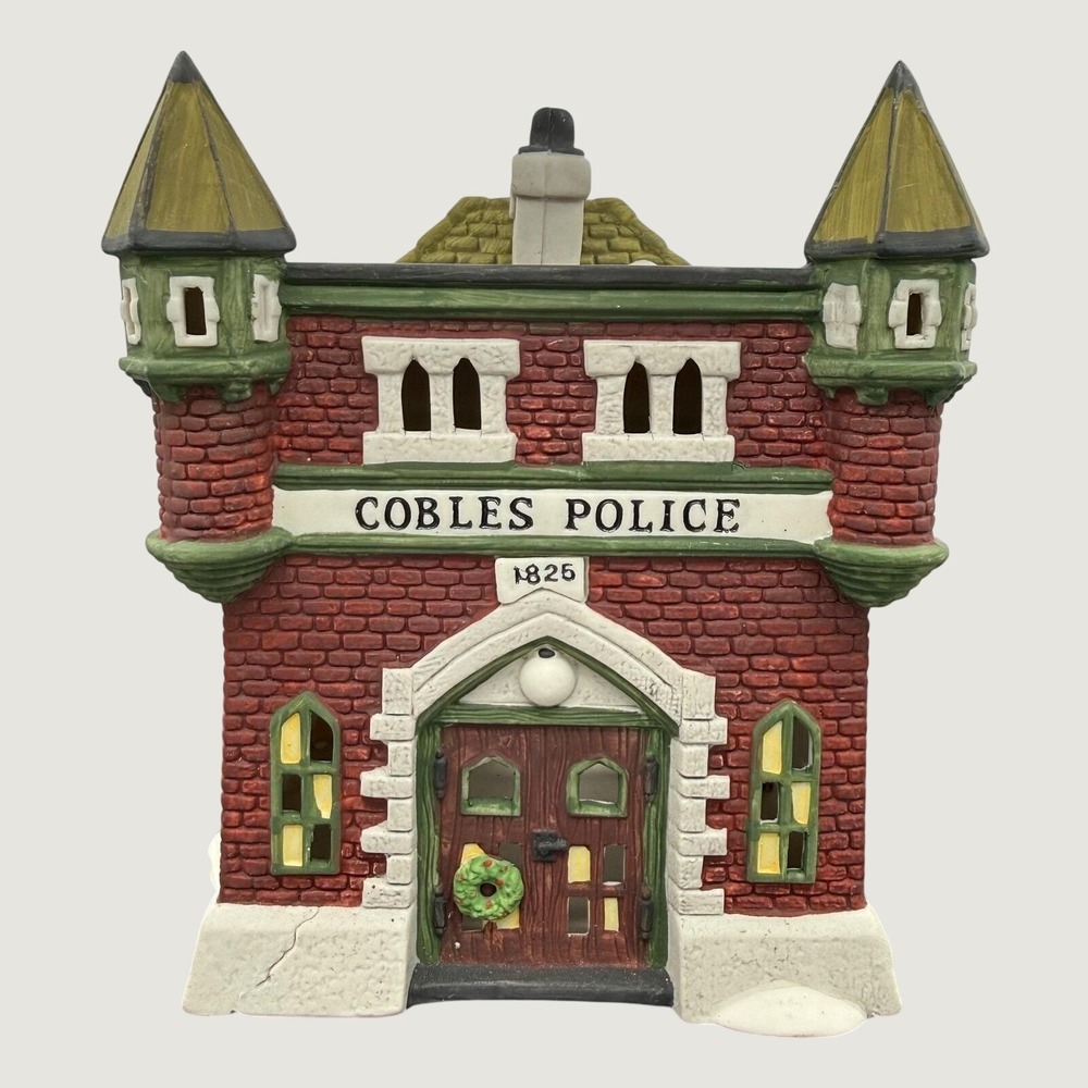 Vintage Dept. 56 1989 Cobles Police Station - Cord, Light, Box, NO SLEEVE